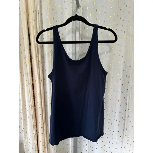 J. Jill Essential Staple Wardrobe Layering Navy Perfect Reversible Tank XL Blue