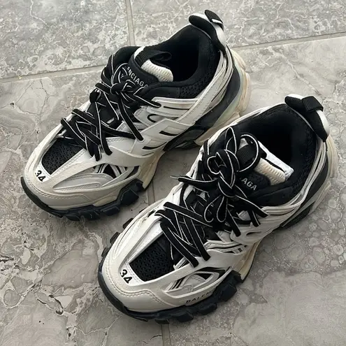 Balenciaga Track Sneakers, White/Black +Extra Shoe Laces Size EU34 US4 EXCELLENT