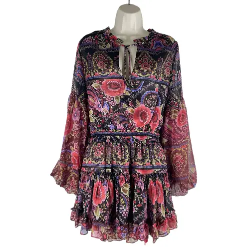 MISA Los Angeles MISA Los Angelos Elisabetta Mini Dress Flora Valentina Print Size S