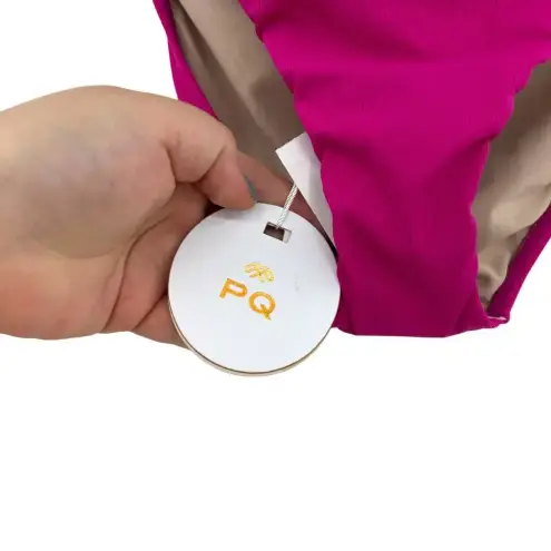 PilyQ  Athena Full Coverage Bikini Bottoms Swim Pink Lady Size‎ Large