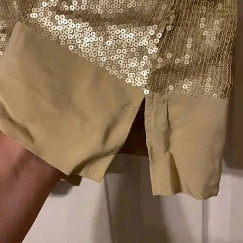 Chelsea28 NWT Nordstrom gold sequin contrast cami, size small