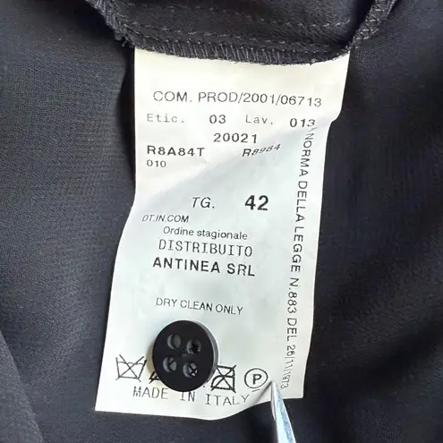 Emporio Armani Vintage Silk Sequin Dress Blue Green Black Asymmetric Size 8