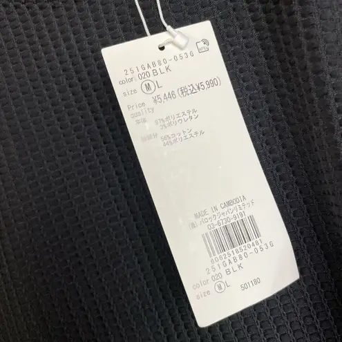 Azul by Moussy Long Sleeve Shirt Black Waffle White Layered Womens Size Medium