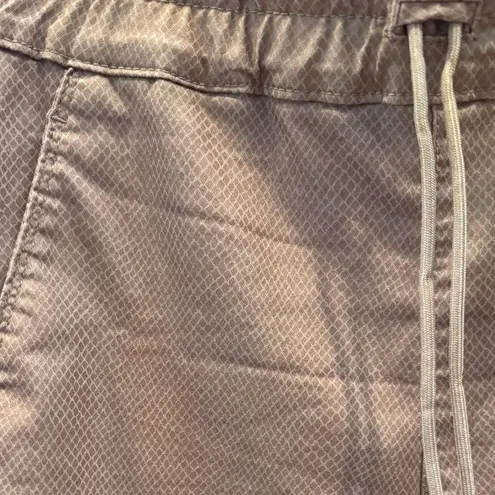 Bevy Flog Shely Tan Snakeskin print Joggers 29 made in Israel Tan