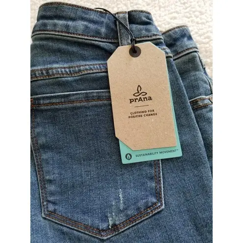 prAna Women's Sienna Hiking Jeans True Blue Stretch Denim Size 12 Reg