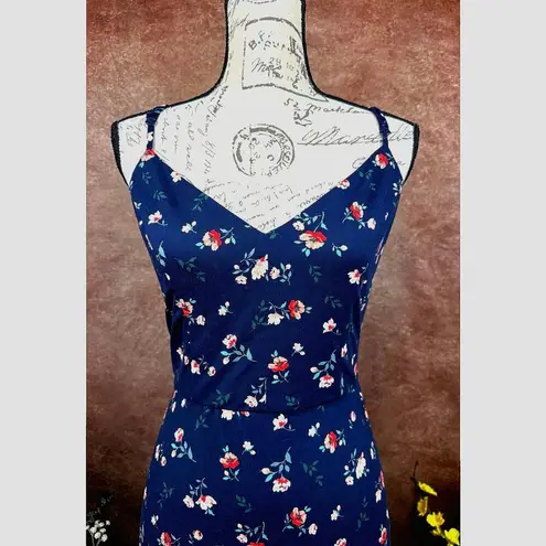 Nine Britton  Willow Brushed Knit Maxi Dress - Navy Floral - size L