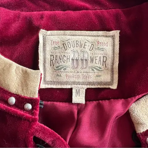 NWT Double D Ranch Jacket Red Velvet Studded Womens Size Medium USA