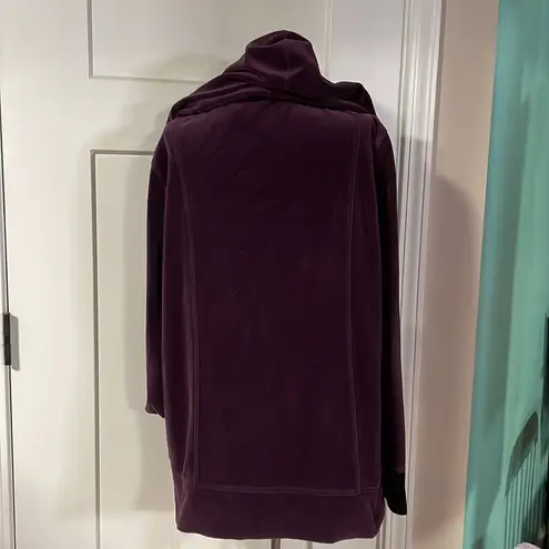 St. John Sport Women’s Velour Zip Up Hooded Track Jacket Size M