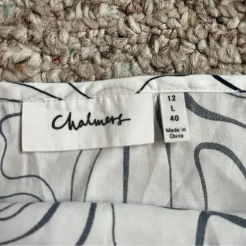 Chalmers Elyse Pajamas Cotton White Black tank capri set women’s large/12/42