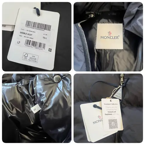 Moncler NWT Gamble Gilet Black Puffer Vest