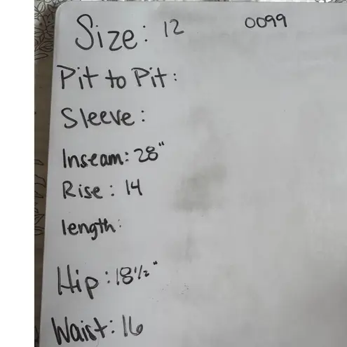 Counterparts Size 12 Burgundy Geometric Print Pull On Stretch Pants