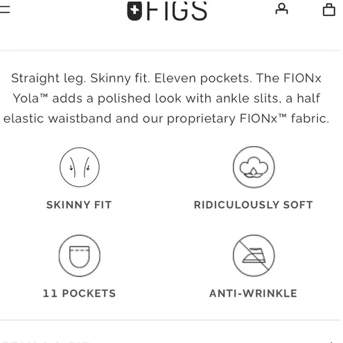 FIGS  Yola Skinny Scrub Pants Gray Size S