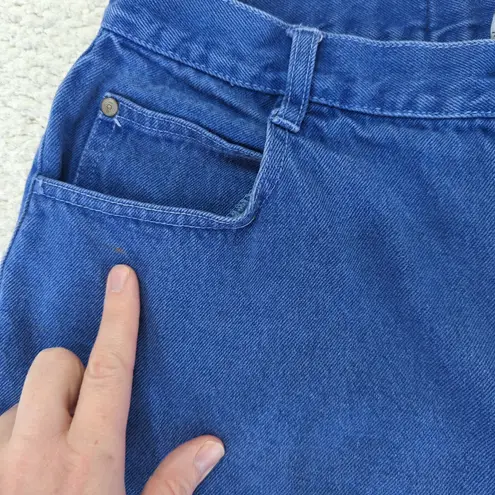 Vintage Gitano Denim High Rise Shorts Button Fly Womens 14 Relaxed Midi Mom Dad Blue