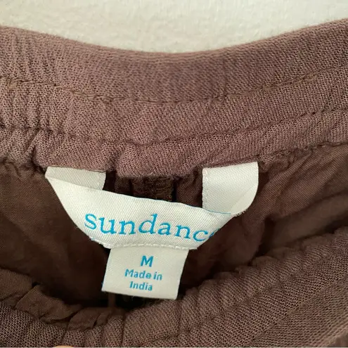 Sundance  Le Meridien Brown Embroidery Crop Pants Tassels size medium