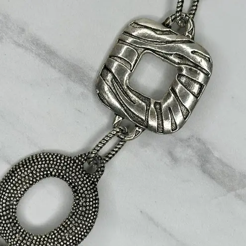 Silver Textured Medallion Chain Belt Animal Print One Size (OS) ✨