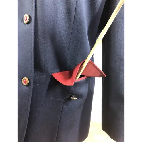 Harve Bernard Women Military Style Jacket Size8 Lined 100% Wool Clueless Preppy Size 8