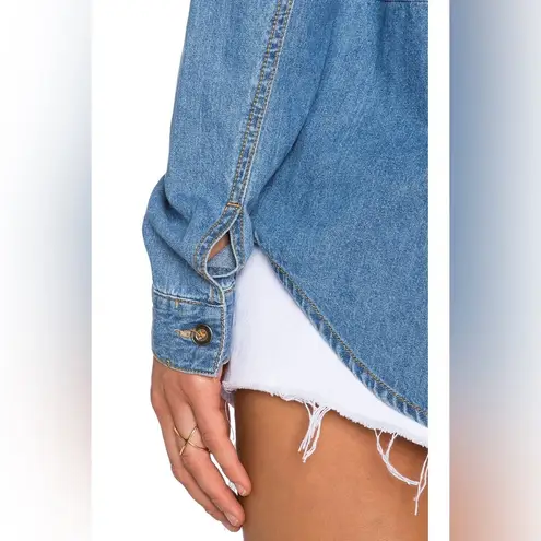 MINKPINK  Blue Skies Chambray Denim Shirt XS