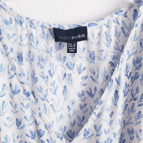 Lucy Paris Long Sleeve Printed Ruffle Mini Dress