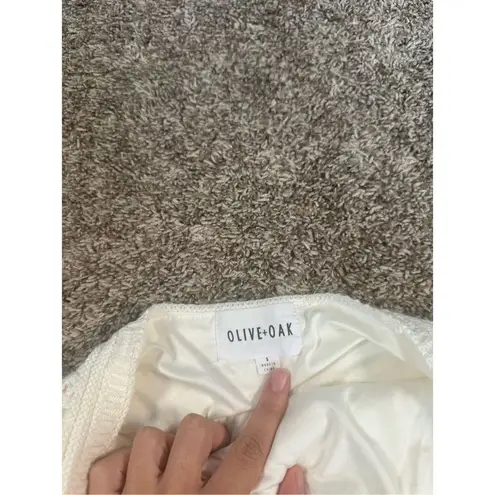 Olive & Oak crochet knit mini dress cream white color women’s small cotton boho