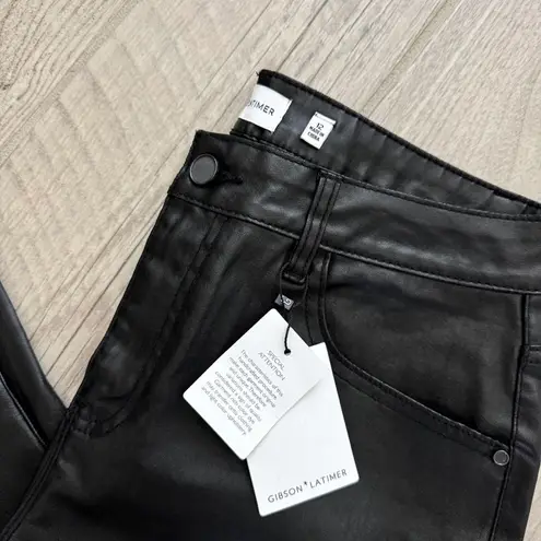 Gibson Latimer NWT Classic High Rise Skinny Fit Faux Leather Pants in Black
