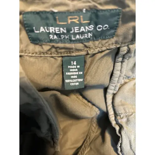 Ralph Lauren Lauren  Green Capri Crop Pants Women’s 14