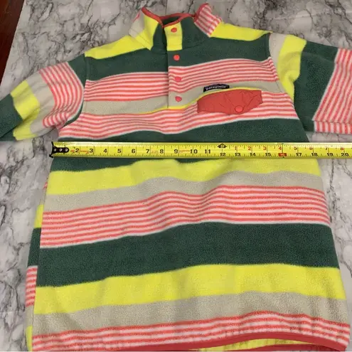 Patagonia  Synchilla Snap-T Pullover painted fitz stripe yellow Pink size Medium