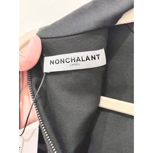 Nonchalant Label Ryland High Neck Full Zip Cropped Tank Top Black Womens Size XS