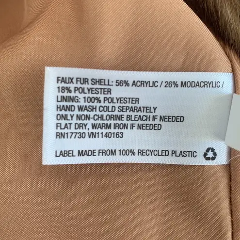 Brown Faux fur oversized vest one size fits most