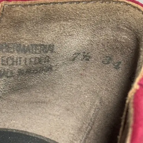 Paul Green Burgundy Suede Tammy Pointed Toe Block Heel Pumps Dress Size 7.5