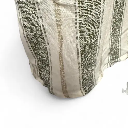 Sweet Wanderer Grayish green and Cream Striped Blouse