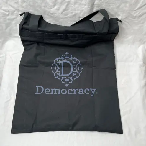 Democracy Black Canvas Cotton Tote Bag