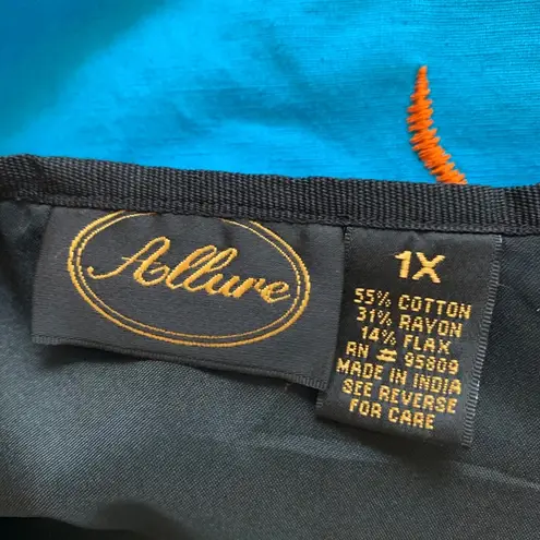 Allure women's embroidered applique jacket 1X