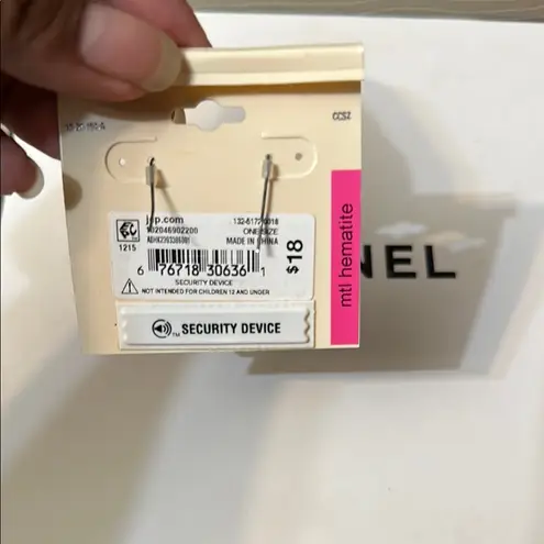 Bold Elements  Textured Black Hoop Earrings nwt 💕3x15$