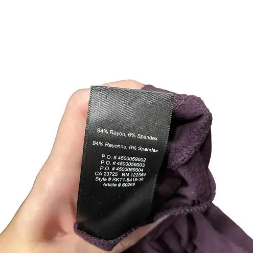 Aritzia  Babaton Winston‎ Dress Jersey Knit 3/4 Sleeve Stretch Purple Size XS
