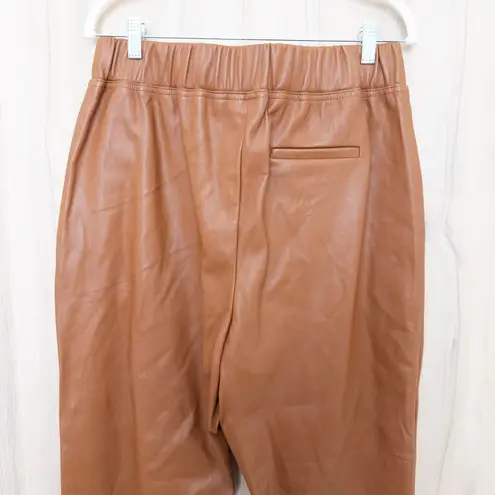 INC Brown Cinnamon Spice Faux Vegan Leather Pull