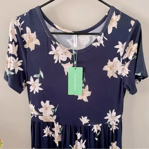 👗Women's Short Sleeve Casual Ruffle Swing Dress w/pockets👗~small 🆕
