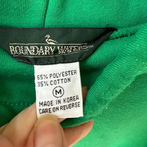 Vintage 80s 90s Boundary Waters Green Sweatsuit Track Suit Sweatshirt Sweatpants Size M