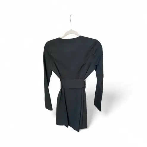 idem Ditto Black Long Sleeve Belted Blazer Dress