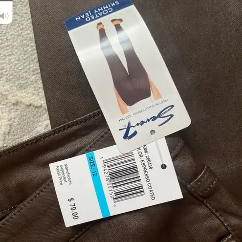 Seven7 NWT Espresso Coated Skinny Jeans