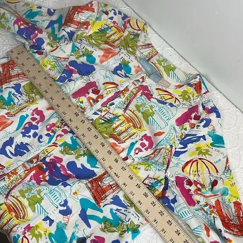 Liz&Me Open Blazer 3/4 Sleeve French theme novelty print 100% Cotton size 0X