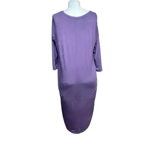 Aritzia  Babaton Winston‎ Dress Jersey Knit 3/4 Sleeve Stretch Purple Size XS