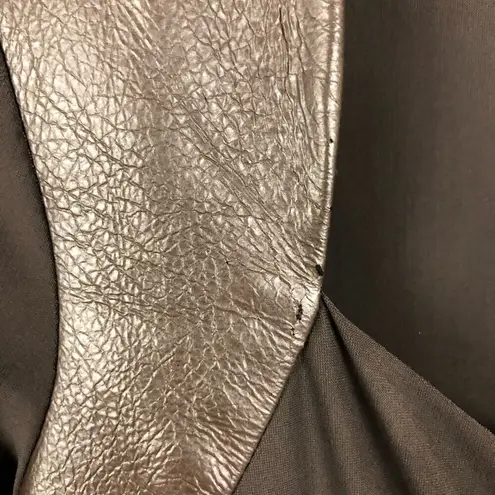 Rickie Freeman Teri Jon Sheath Dress Faux Leather Brown Size 4