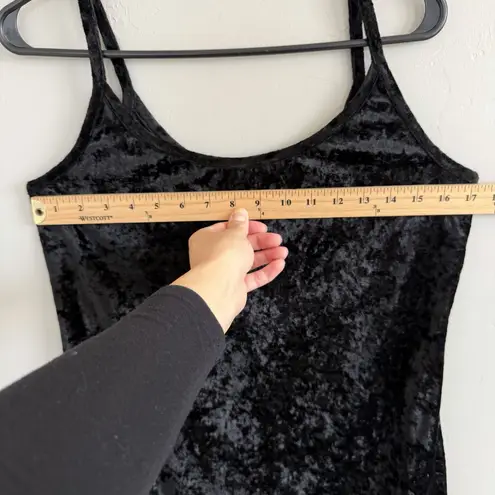 NWT Vintage 90s Tickets Clothing Western 2 Piece Crushed Velvet Dress Denim Vest Black