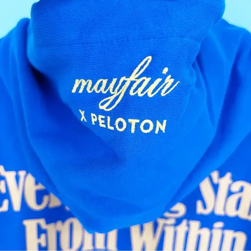 NEW The Mayfair Group x Peloton Starts From Within Hoodie L/XL Blue Size undefined