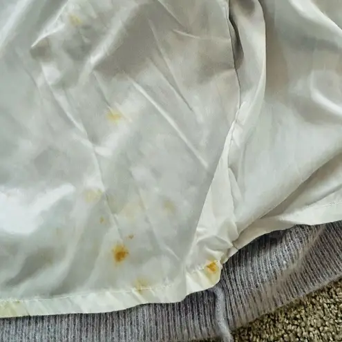 Rare Vintage Kamiran Gray Angora Button Up Sweater w/Full Taxidermy Fox Medium Blue