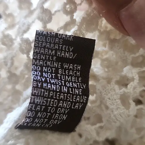 Raj Ivory Mesh Crochet Kimono Size undefined