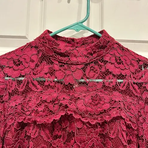 Love Riche  Lace Burgundy Dress size small