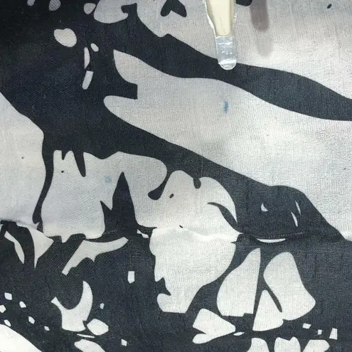 Black and White Abstract Lycra Footless Tights M Size M