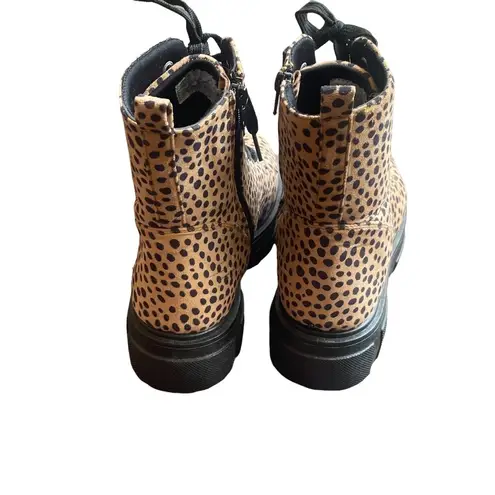 Olivia Miller Normie leopard print combat boots