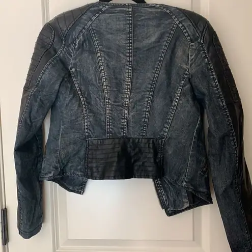 Forever 21  faux denim/leather jacket